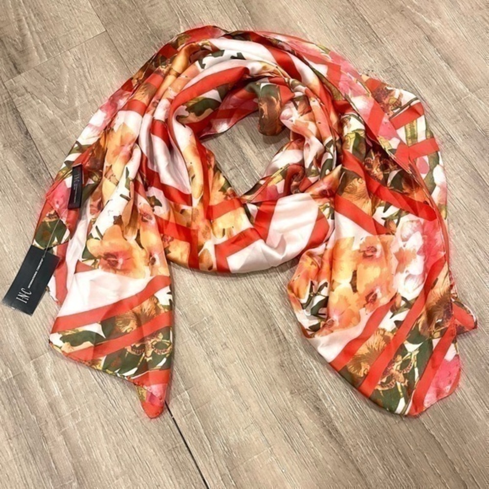 NWT INC. Pink & Orange Multi Colored Scarf